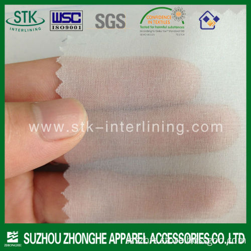 Supper thin and light adhesive interlining for garment